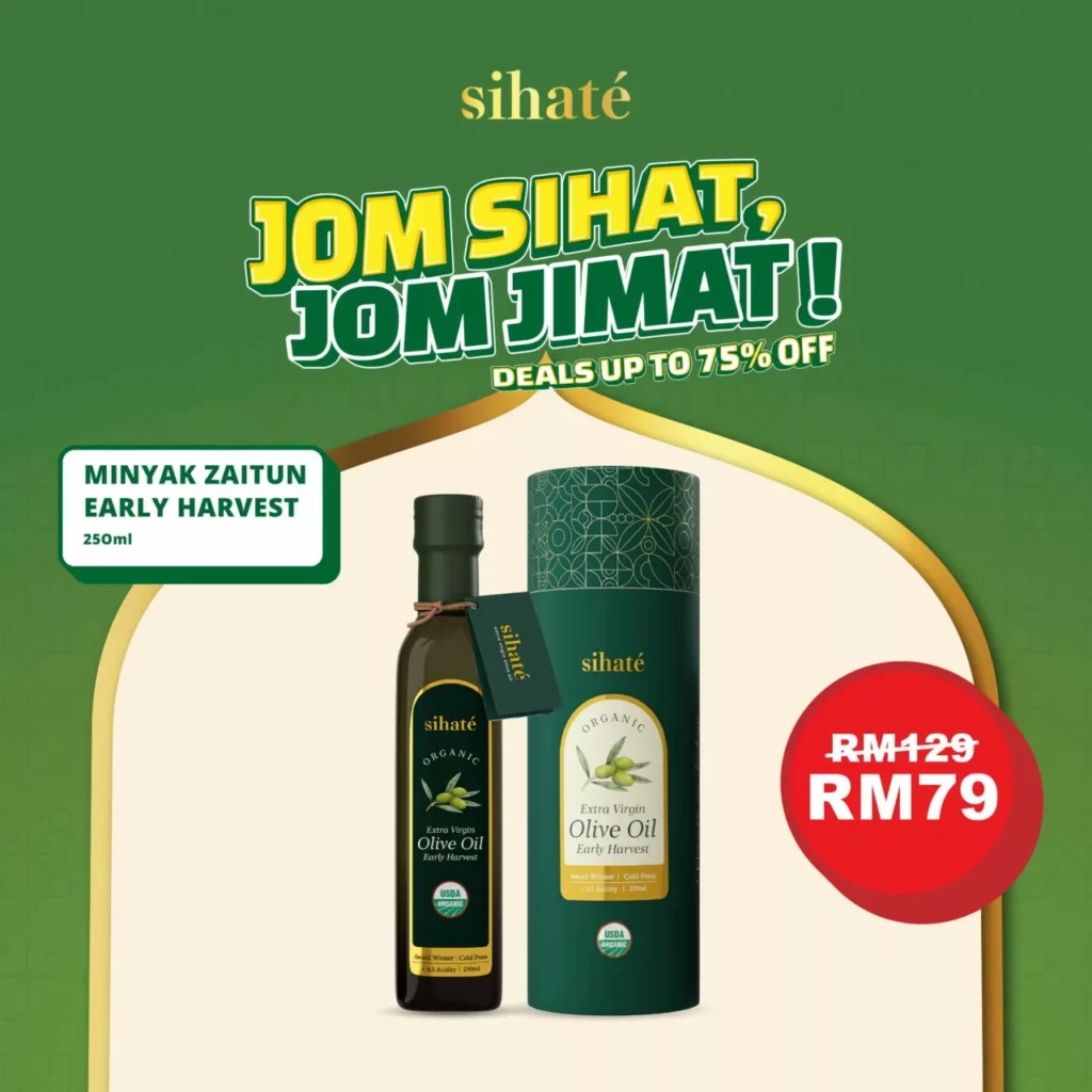 [1 Botol] EVOO Sihaté Minyak Zaitun Asli (2 Botol) — Loyalty Package